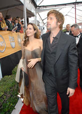 Angelina Jolie and Brad Pitt walk the Red Carpet in 2008