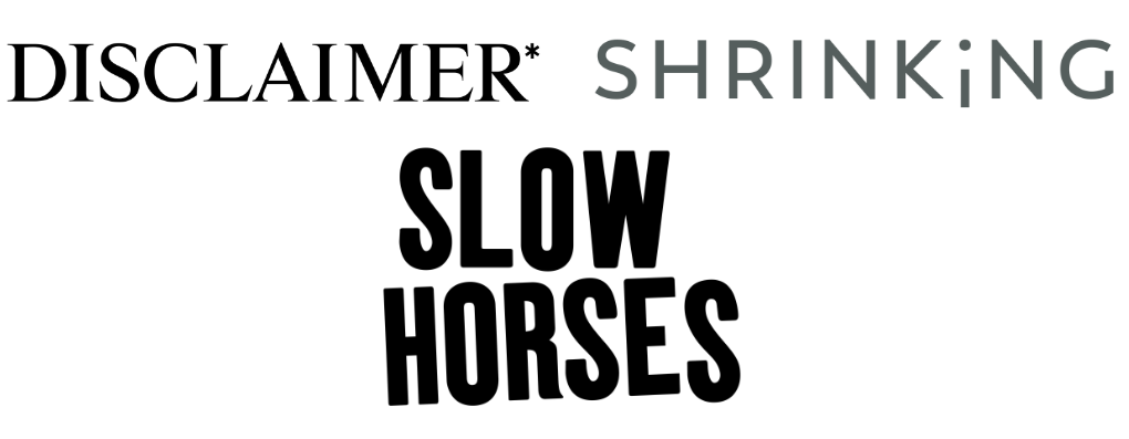 Apple TV+ - Disclaimer, Shrinking, and Slow Horses logos